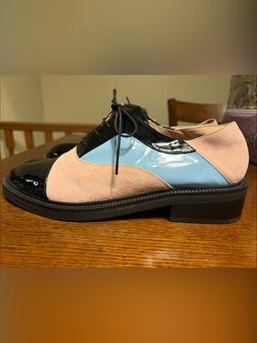 Women’s/Men’s? Two-Tone Derby Oxford in Pink, Blue & Black size 42